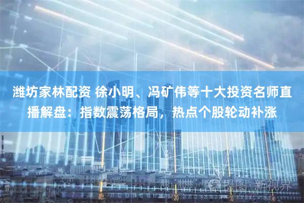 潍坊家林配资 徐小明、冯矿伟等十大投资名师直播解盘：指数震荡格局，热点个股轮动补涨