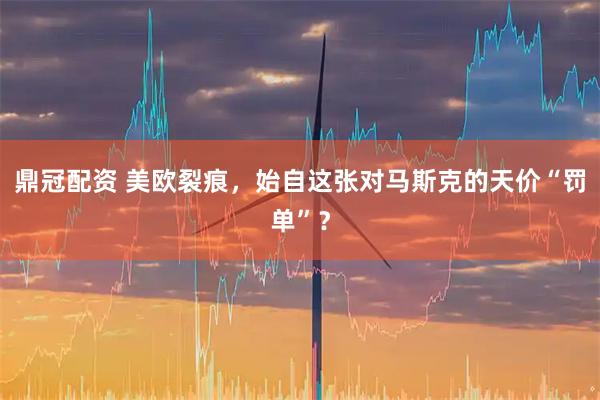 鼎冠配资 美欧裂痕，始自这张对马斯克的天价“罚单”？